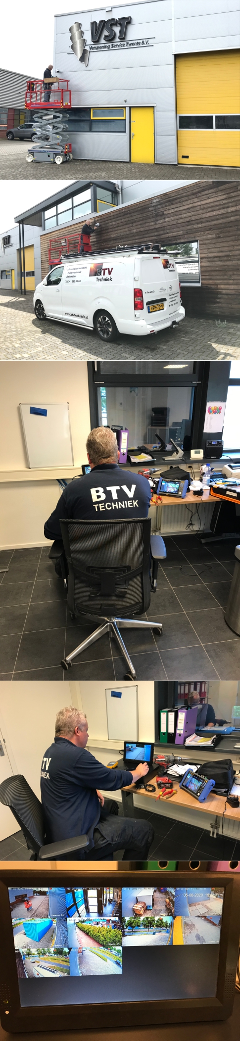 BTV Trechniek monteert en Installeert camerabeveiliging rondom pand VST