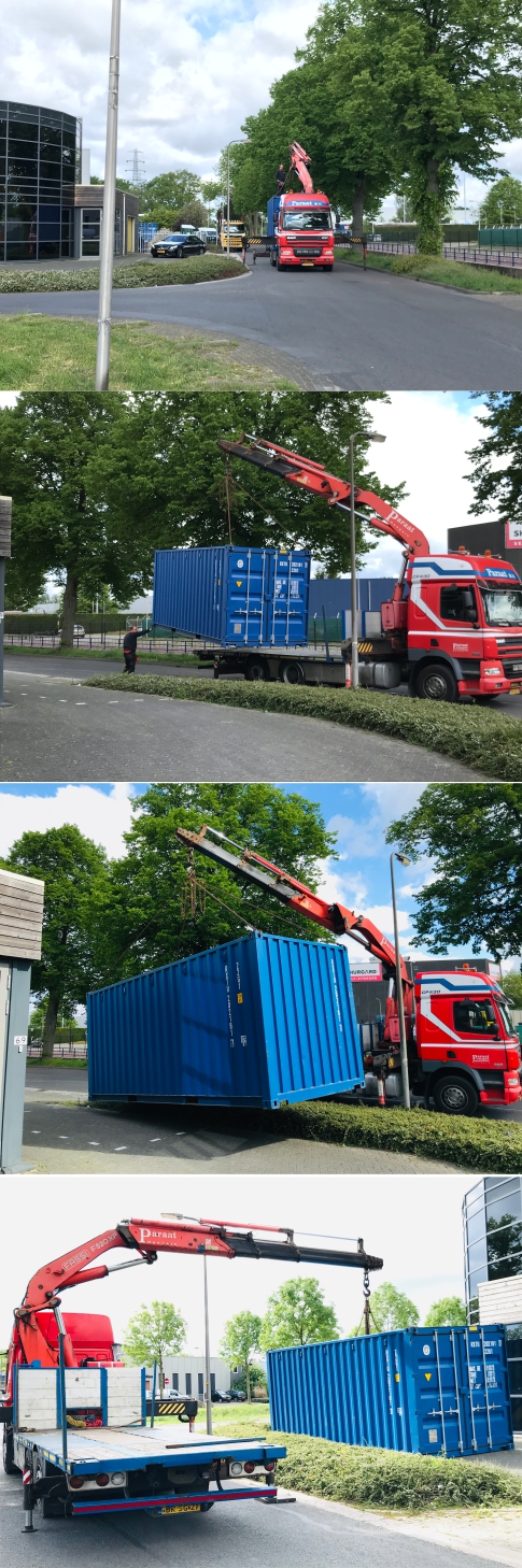 VST Paraat Hengelo verplaatst tijdelijk de zeecontainers 