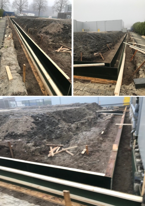 VST Uitbreiding bedrijfspand Bekisting wordt opgebouwd door aannemingsbedrijf van Benthem 05 12 2019