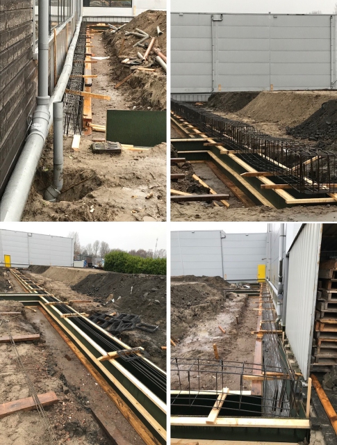 VST Uitbreiding bedrijfspand vlechters maken bewapening voor de fundering 2 