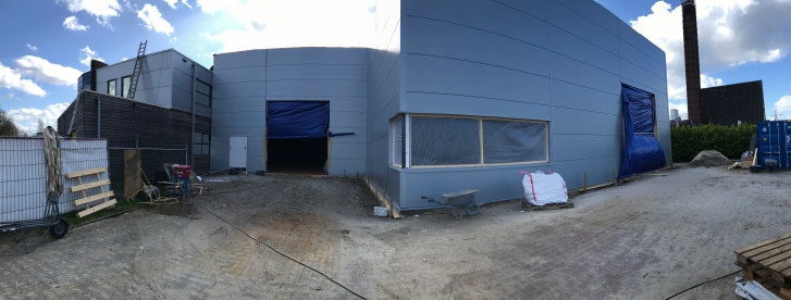 VST staalconstructie nieuwe bedrijfshal wordt geplaatst 21 01 2020